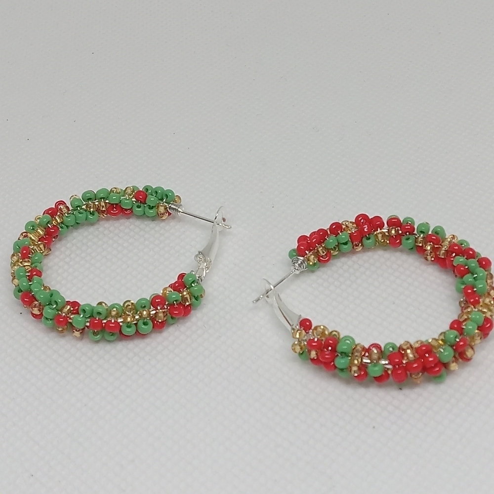 Hand Crafted Vibrant Beaded Earrings